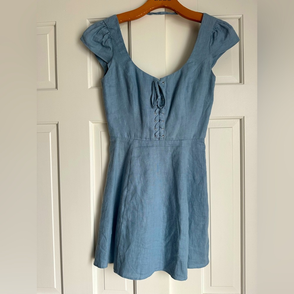 Reformation Corset Style Linen Dress